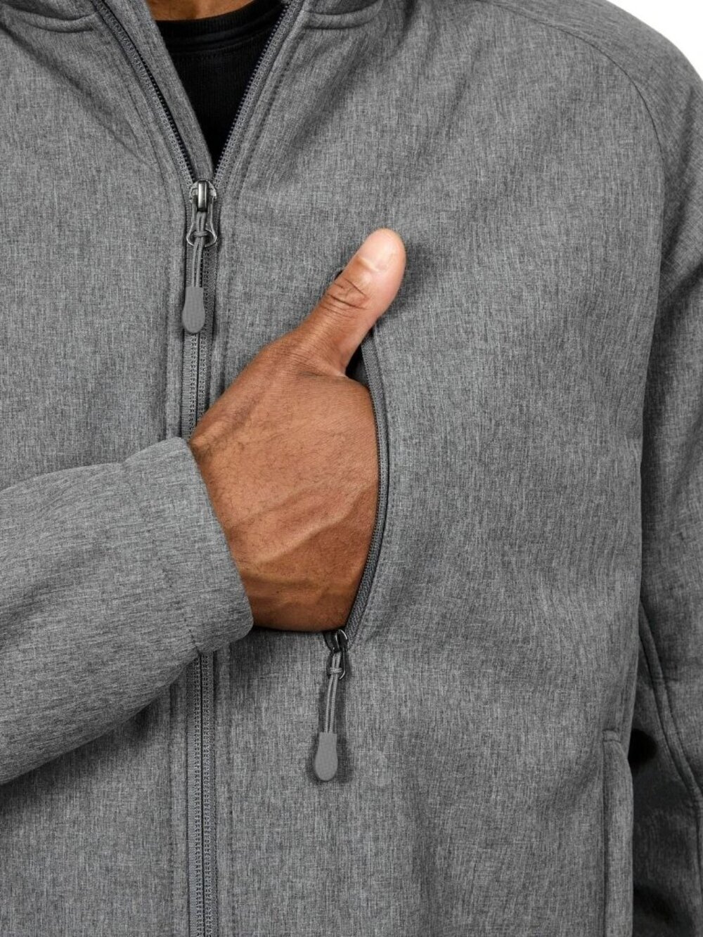 Kirkland Signature Men's S Gray Hooded Windbreaker Jacket K1053 - Picture 3 of 8